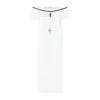 Stock Tie with Navy Trim