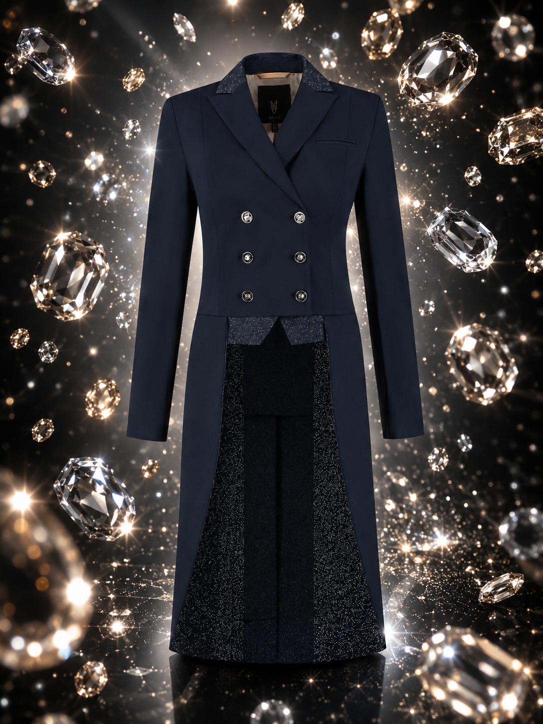 Custom Tailcoat - Navy Stardust - Swarovski Edition