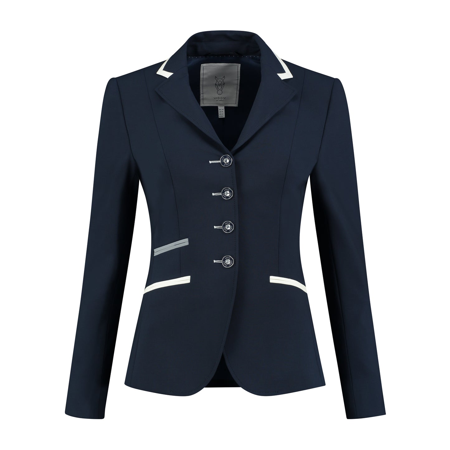 Navy competition jacket - white piping